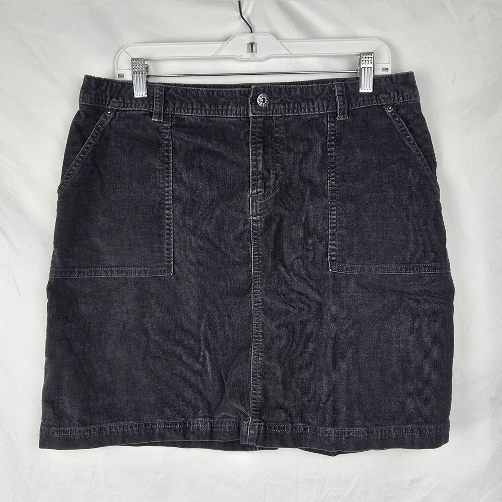 The North Face Gray Corduroy Minimalist Outdoor A-Line Skirt sz 10